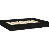 vidaXL Hondenmand 71,5x54x9 cm massief grenenhout zwart
