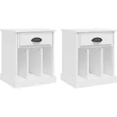 vidaXL Nachtkastjes 2 st 43x36x50 cm wit