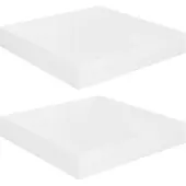 vidaXL Wandschappen zwevend 2 st 23x23,5x3,8 cm MDF hoogglans wit