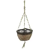 Clayre & Eef Plantenhanger Ø 24x18 Bruin Zeegras Rond Hangpot Bruin Hangpot