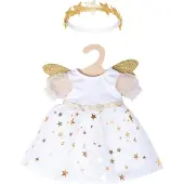 Heless Babypoppenkleding Engelenjurk 35-45 Cm Wit/goud 2-delig