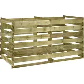 VidaXL Compostbak met latten geïmpregneerd grenenhout 180x90x90 cm