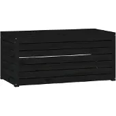 vidaXL Tuinbox, zwart, 101x50,5x46,5 cm, massief grenenhout
