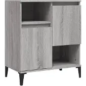 vidaXL Dressoir 60x35x70 cm bewerkt hout grijs sonoma eikenkleurig