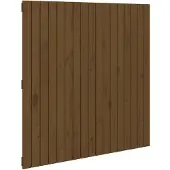 vidaXL Wandhoofdbord 108x3x110 cm massief grenenhout honingbruin
