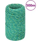 vidaXL Boottouw 2 mm 500 m polypropyleen groen