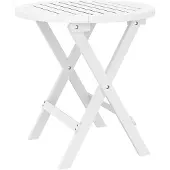 vidaXL Tuintafel inklapbaar Ø 46 cm massief acaciahout wit