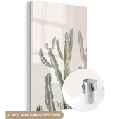 MuchoWow Glasschilderij 80x120 cm - Schilderij acrylglas - Cactus - Plant - Groen - Natuur - Foto op glas - Schilderijen