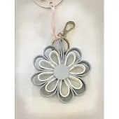 Coccinelle IRIS BLANCHE SLEUTELHANGER LEDER BLAUW/WIT