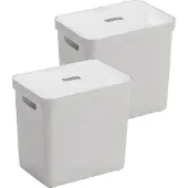 Sunware Sigma Home opbergbox 25L - Set van 2 - Grijs/Transparant