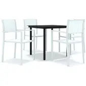 vidaXL 5-delige Tuinset wit