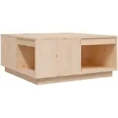vidaXL Salontafel 80x81x36,5 cm massief grenenhout