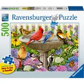 Ravensburger At The Birdbath 500-Piece Large Format Jigsaw Puzzle | Unique Softclick Technology | Vibrant Glare Free | suitable for all ages | FSC Ce