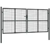 vidaXL Tuinhek van gaas 300x125 cm gegalvaniseerd staal antraciet