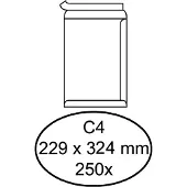 Quantore Envelop Quantore akte C4 229x324mm zelfklevend wit 250 stuks
