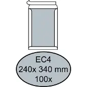 Quantore Envelop Quantore bordrug EC4 240x340mm zelfkl. wit 100stuks