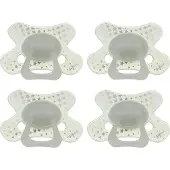Difrax Fopspeen Natural - 12 tot 18 Maanden - Sterretjes & Transparant - 4 Stuks
