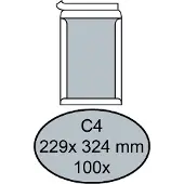 Quantore Envelop Quantore bordrug C4 229x324mm zelfkl. wit 100stuks
