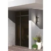 LUCANDE LED-wandlamp buiten Ferdinand , alu / grijs / zink, Aluminium, Modern, LED wandlamp buiten
