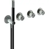 Hotbath Archie AR7171EXT afbouwdeel inbouwthermostaat met staafhanddouche aan houder en 2 stopkranen RVS316