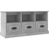 vidaXL Tv-meubel 100x35x50 cm bewerkt hout betongrijs