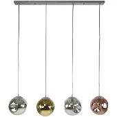 Dimehouse Industriële hanglamp Ada gekleurd glas 4-lichts