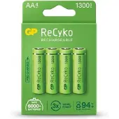 GP Ni-MH AA 1300mAh Oplaadbare Batterijen 4 stuks