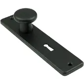 Ami Knopschild 180x41mm sleutelgat 56mm - alu/zwart