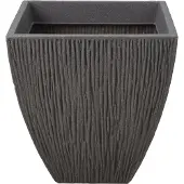 Pro Garden plantenpot/bloempot - Tuin - kunststof - grijs - D42 x H43 cm - Plantenpotten