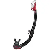 Tusa Hyperdry Elite II – Premium snorkel met droogtop systeem en hypoallergene siliconen mondstuk – Zwart/Roze – SP0101QB RP