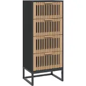 vidaXL Hoge kast, zwart, 40x30x95 cm, houtvezel