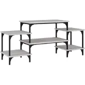 vidaXL Tv-meubel 117x35x52 cm bewerkt hout grijs sonoma eikenkleurig