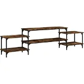vidaXL Tv-meubel 197x35x52 cm bewerkt hout gerookt eikenkleurig