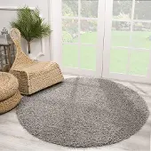 Muratap Loca shaggy rond vloerkleed hoogpolig- 150 cm rond