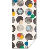 PosterMonkey Poster Kleuren - Abstract - Cirkels - Pastel - 80x160 cm