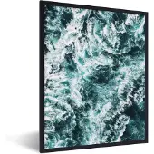PosterMonkey Fotolijst incl. Poster - Zee - Blauw - Natuur - Water - 30x40 cm - Posterlijst
