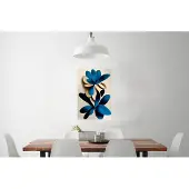PosterMonkey Bladeren - Planten - Blauw - Lelie