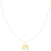 Oozoo Jewellery - goudkleurige ketting met olifant bedeltje - SN-2025