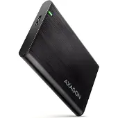 Axagon EE25-A6M, HDD/SSD-behuizing, 2.5", SATA, Serial ATA II, Serial ATA III, 5 Gbit/s, USB-aansluiting, zwart
