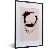 PosterMonkey Fotolijst incl. Poster - Abstract - Bloem - Koffie - Pastel - 40x60 cm - Posterlijst