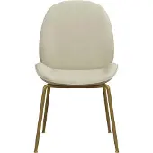 CosmoLiving by Cosmopolitan Eetkamerstoel Astor Zacht verdikte zitting en rugleuning, messingkleurig frame, zithoogte 47 cm (1 stuk)