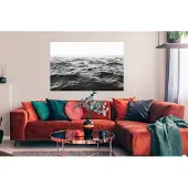 PosterMonkey Poster Zee - Water - Natuur - Zwart wit - 120x90 cm