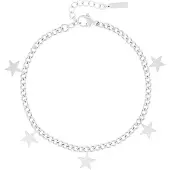 Oozoo Jewellery - zilverkleurige armband met sterretjes - SB-1015
