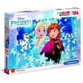 Clementoni puzzel Glitter Puzzle Frozen 104 stukjes