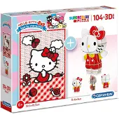 Clementoni legpuzzel met 3D-model Hello Kitty junior 104 stukjes