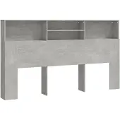 vidaXL Hoofdbordkast 180x19x103,5 cm betongrijs