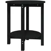 vidaXL Salontafel Ø 55x60 cm massief grenenhout zwart