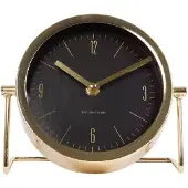 Gifts Amsterdam Van Manen- Klok Robbin - 18 X 7,5 Cm - metaal - Goud/zwart -