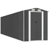 vidaXL Tuinschuur 192x772x223 cm gegalvaniseerd staal antracietkleurig