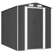 vidaXL Tuinhuis, antraciet, 192x274x223 cm, verzinkt staal